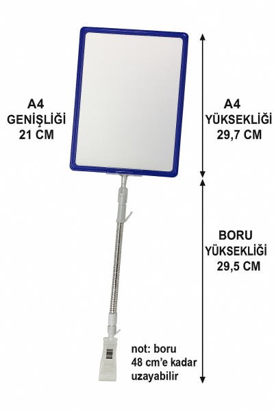 Yaylı Teleskopik Borulu A4 Çerçeve takım (10'lu Paket)