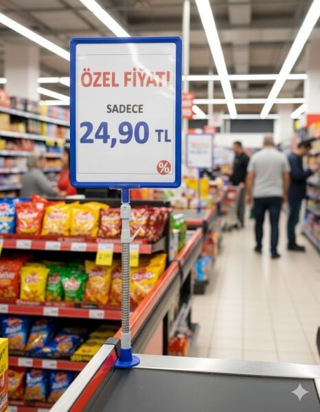 Yaylı Teleskopik Borulu A4 Çerçeve takım (10'lu Paket)