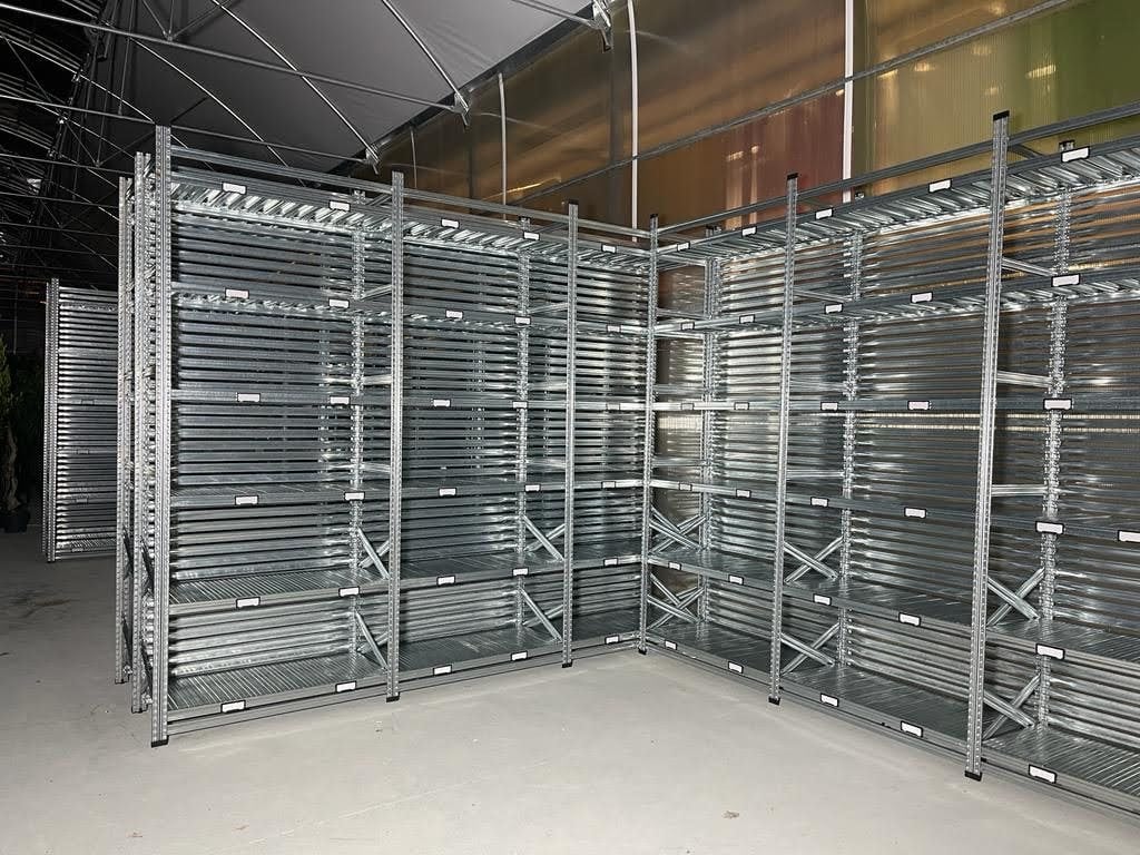 Galvaniz raf sistemi: çok katlı raf hattı