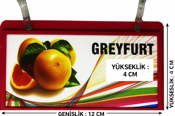 Manav Görselleri 108 Çeşit 12 x 4 Cm