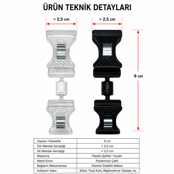 Çift Mini Mandal (10'lu Paket)