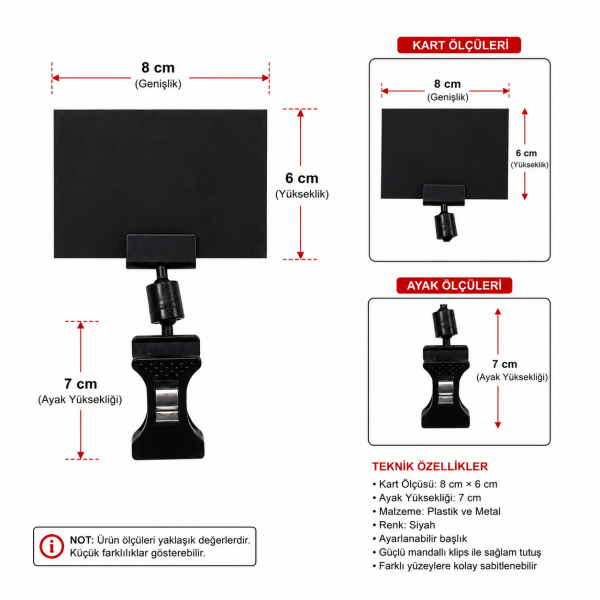Mini Mandallı Fiyatlık 80x60 (10 Lu Paket)