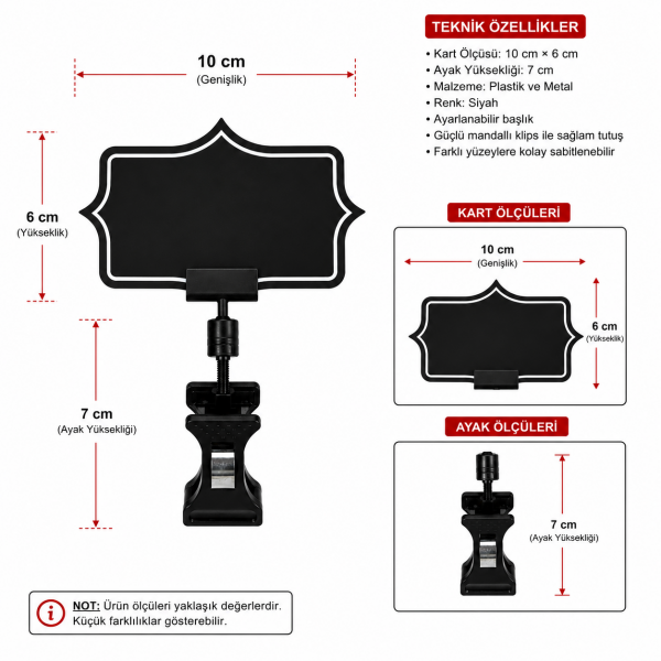 Mini Mandallı Fiyatlık Yıldız (10'lu Paket)