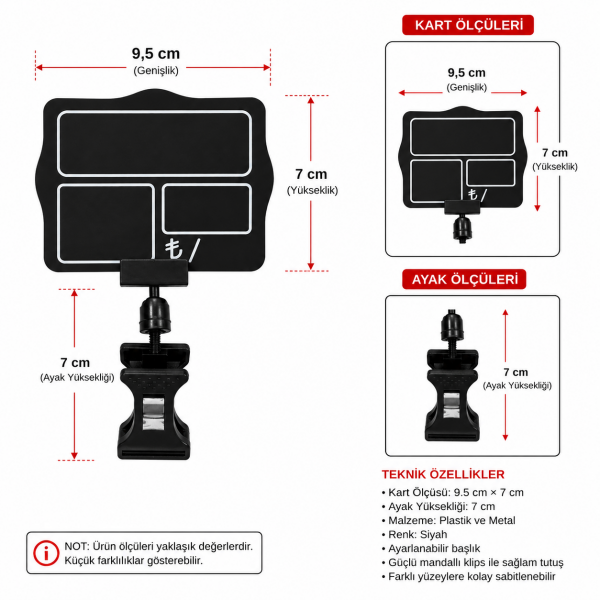 Mini Mandallı Fiyatlık Küçük Kare (10'lu Paket)