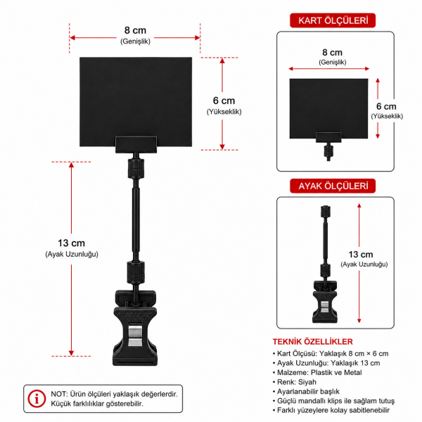 Mini Mandallı Fiyatlık 80x60 50 mm (10 Lu Paket)