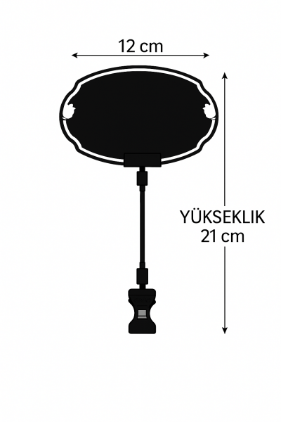 Mini Mandallı Fiyatlık Elips 50 mm (10 Lu Paket)