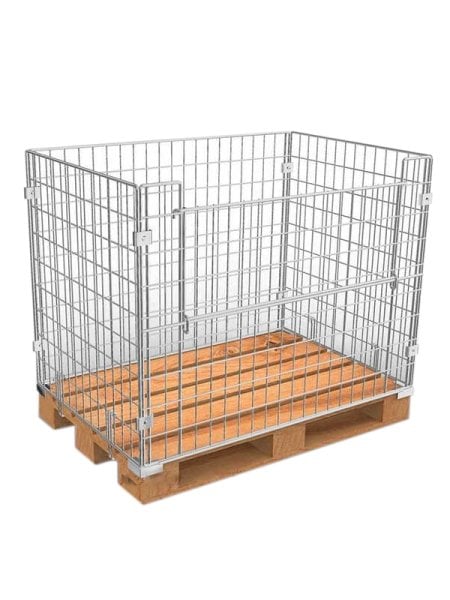 Palet Üstü Konteyner 80x120 cm - Metal Tel Kafes Teşhir Standı