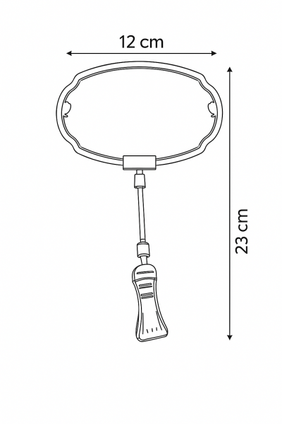 Büyük Mandallı Fiyatlık Elips 5 cm (10'lu Paket)