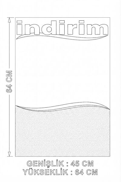Baskılı Kuşe Etiket 45x64 (50'li Paket)