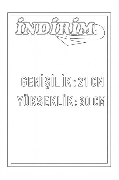 Baskılı Kuşe Etiket 21x30 (50'li Paket) (Kod: YI-2414)
