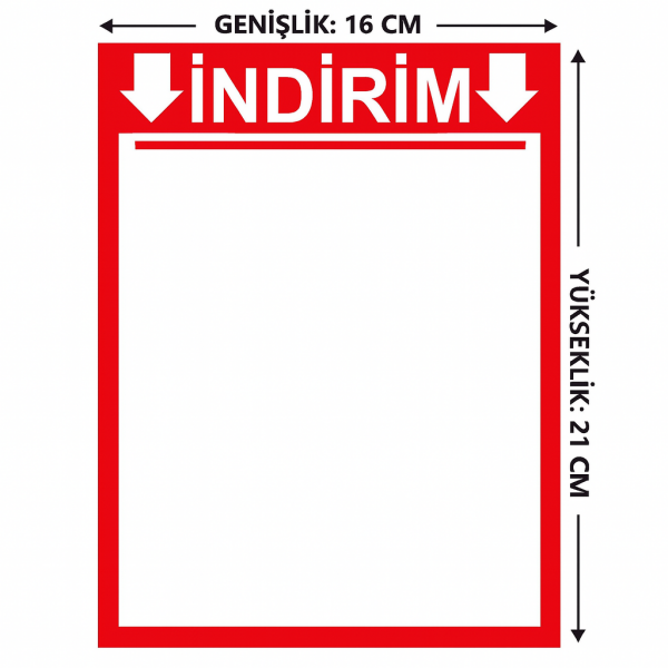 Baskılı Kuşe Etiket 16x21 (50 Li Paket)