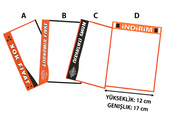 Baskılı Kuşe Etiket 17x12 (50'li Paket)