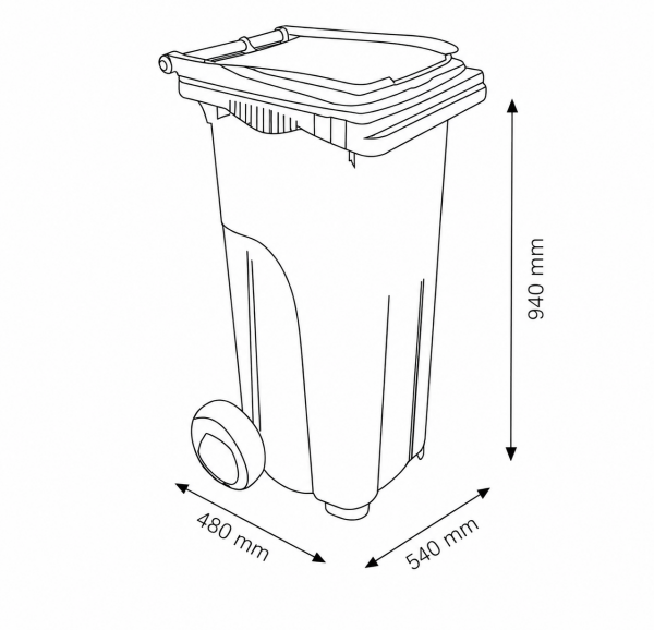 120 Litre Plastik Çöp Kovası
