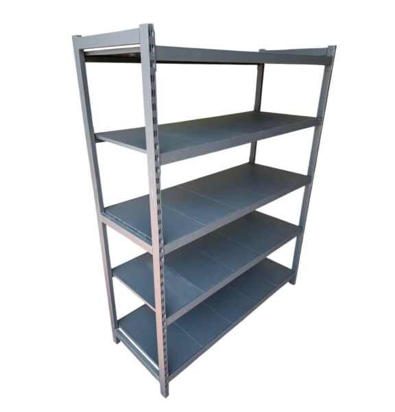 Depo Rafı Hafif Yük Metal Raf Sistemi 5 Katlı 90x60x200 cm