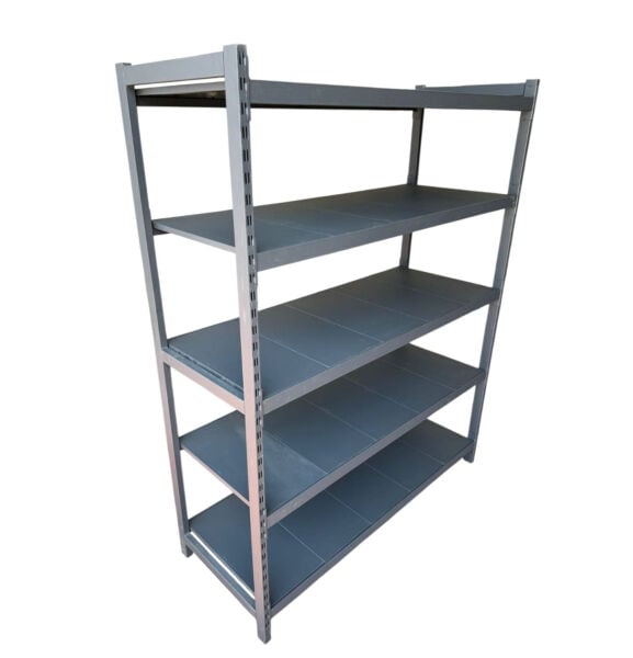 Depo Rafı Hafif Yük Metal Raf Sistemi 5 Katlı 180x60x200 cm