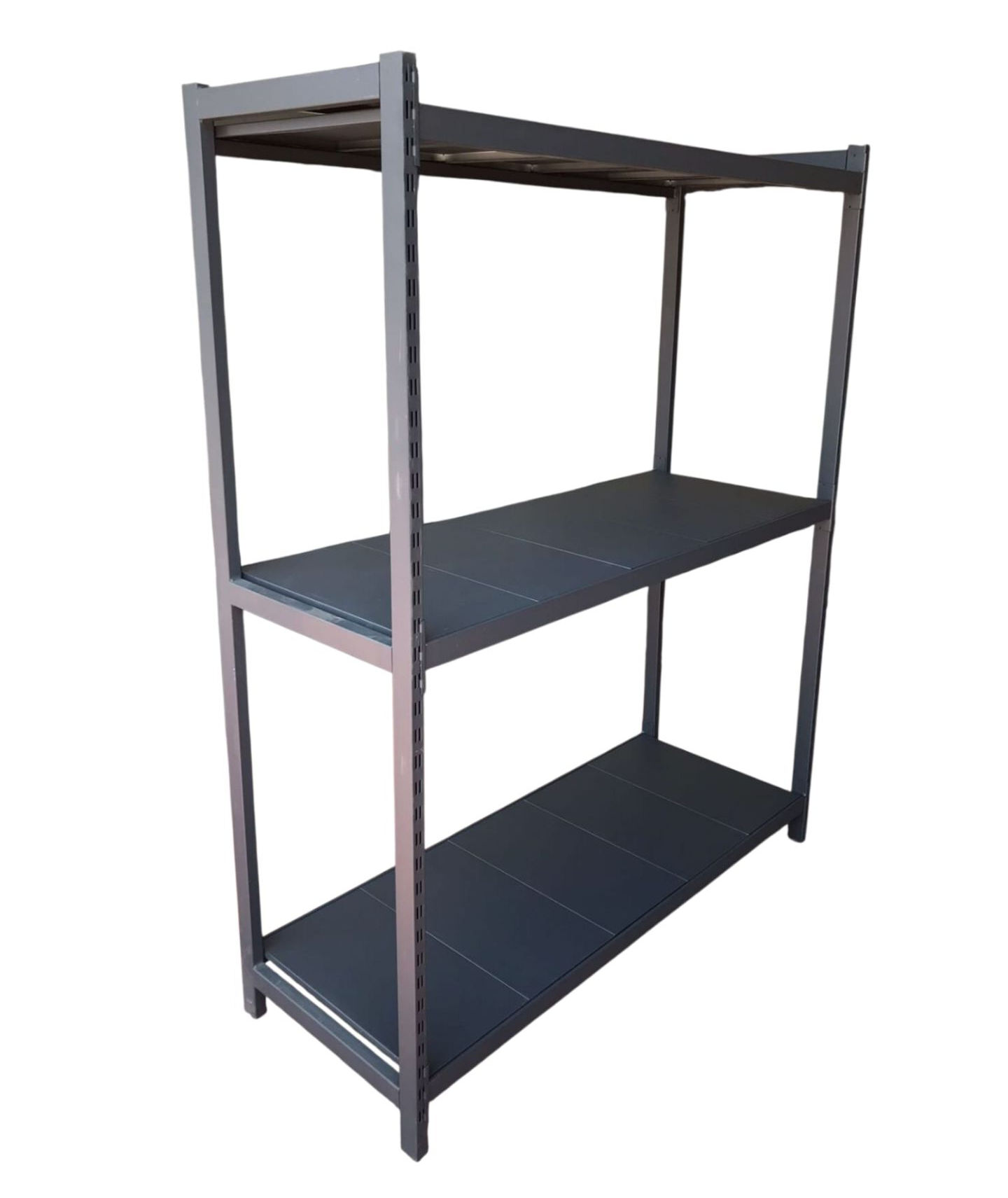 Depo rafı hafif yük metal raf sistemi 3 katlı 150x60x200 cm