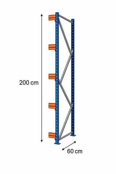Midi rack ayak 60xh:200cm
