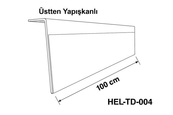 Etiket Profili (Üstten Yapışkanlı) Hel Td-004/ 100 Cm (10 Lu Paket)