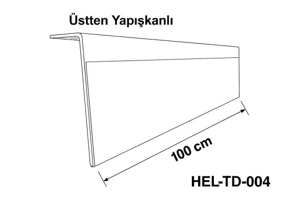 Üstten Yapışkanlı Şeffaf Etiket Profili (10'lu Paket)
