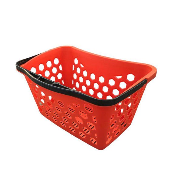 Plastik Alışveriş Sepeti Tek Saplı 25 Litre (5'li Paket) Turuncu