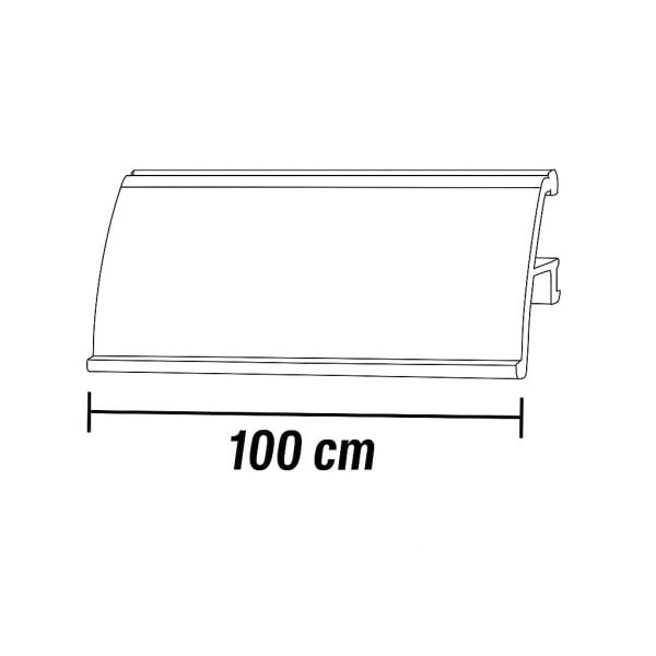 Sallantılı Şeffaf Etiket Profili 100 Cm (10 Lu Paket)
