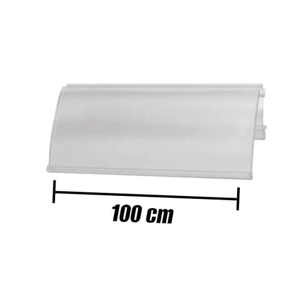 Sallantılı Şeffaf Etiket Profili 100 Cm (10 Lu Paket)