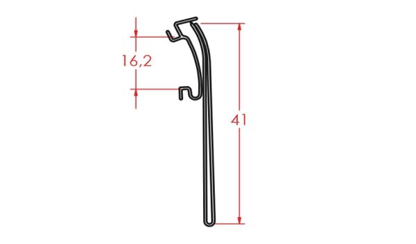 Sallantılı Şeffaf Etiket Profili 100 cm (10'lu Paket)