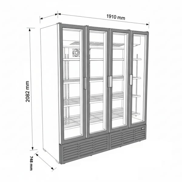 Kiwi 1910 4D Şişe Soğutucu Kapaklı Dolap