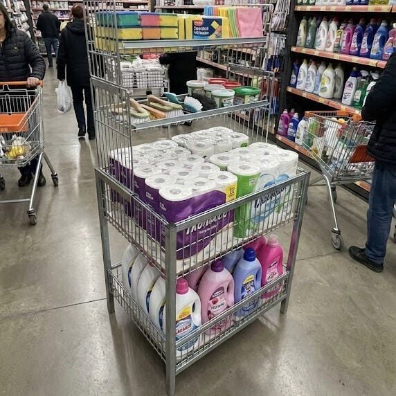 4 Katlı Promosyon Havuzu - Dikey Teşhir Sepeti