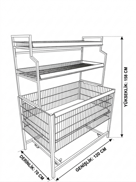 Promosyon Havuzu - Metal Tel Teşhir Sepeti