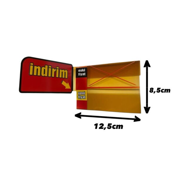 İndirim Kulakçığı 10'lu Paket - Market Raf Önü Kampanya Etiketliği