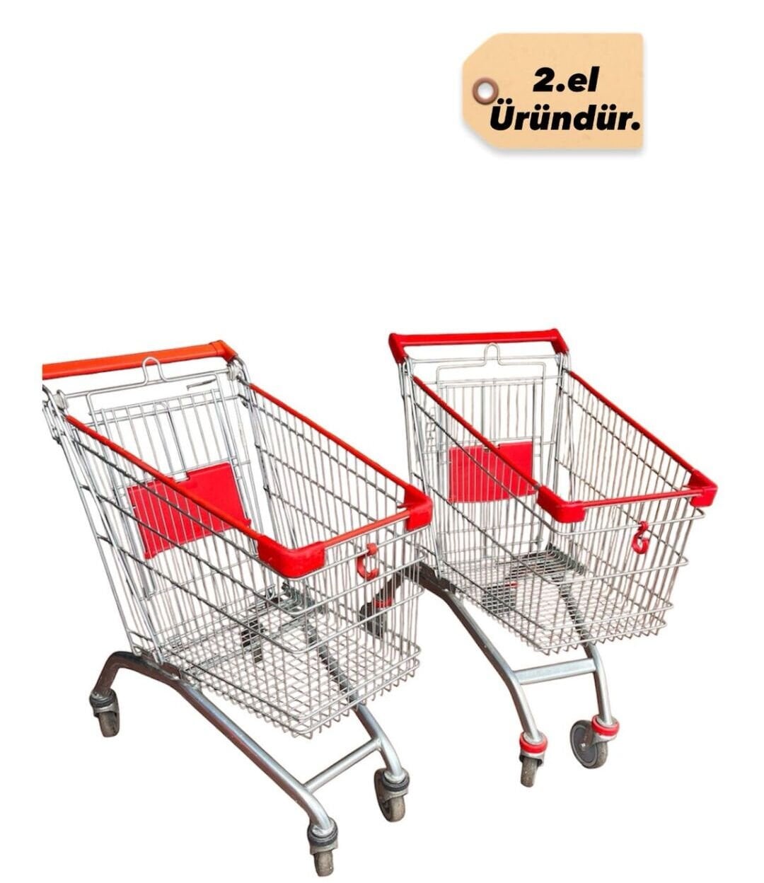 100 Litre İkinci El Metal Market Arabası