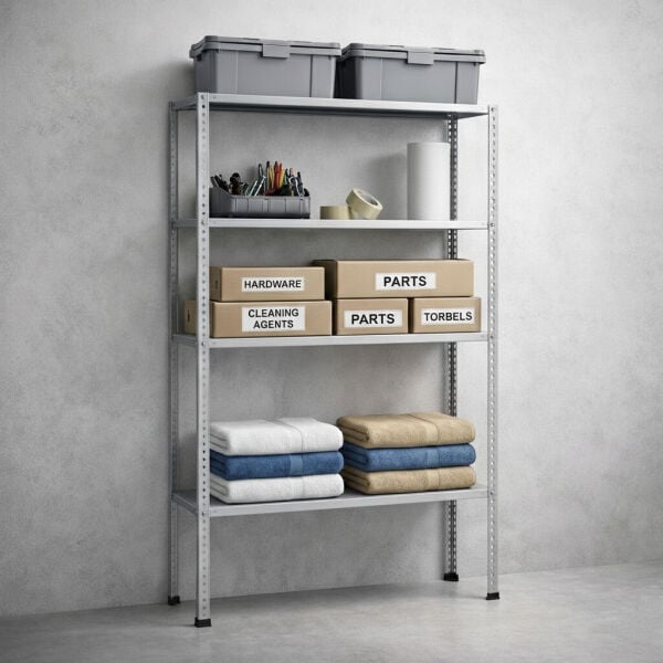 Civatalı Çelik Raf Ünitesi 59X75Xh200 4 Raflı