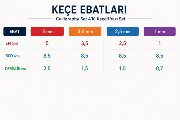 Calligraphy Set 4'lü Keçeli Yazı Seti