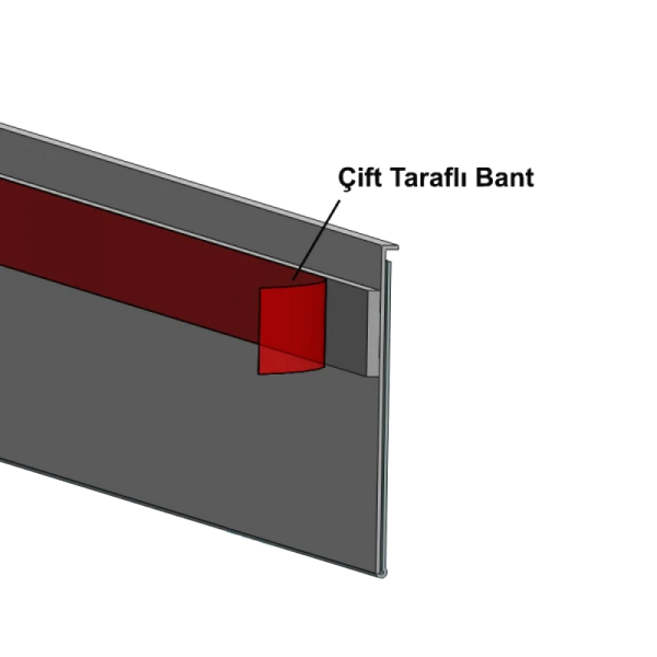 Arkası Yapışkanlı Etiket Profili ( 4 Cm X 100 Cm)(10 Lu Paket)