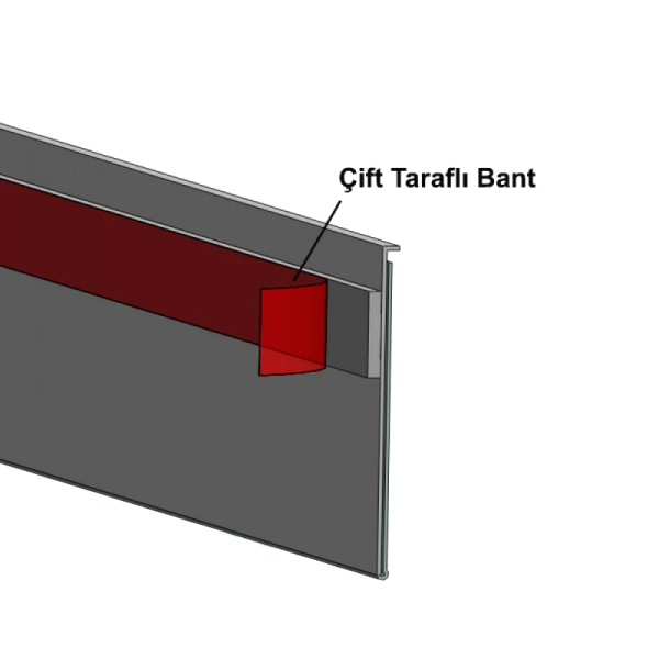Yapışkanlı Etiket Profili (4 Cm X 100 Cm) (10'lü Paket)