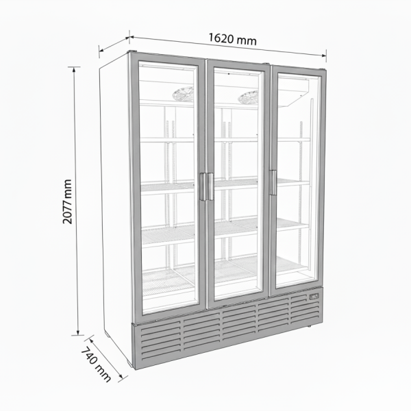 Kiwi 1620 3D Şişe Soğutucu Kapaklı Dolap