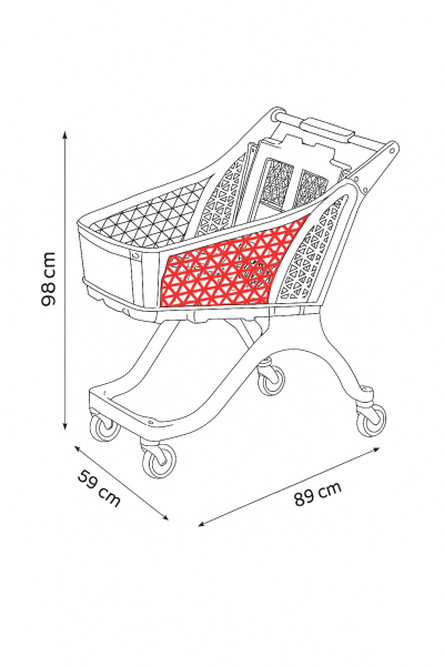 Plastik Market Arabası 100 Litre