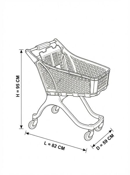 Plastik Market Arabası 100 Litre