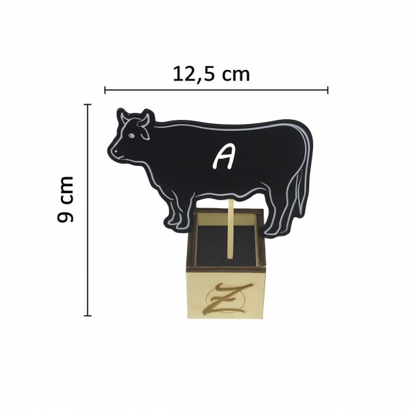 Ahşap Saplamalı Dana Figürü(10 Adet)