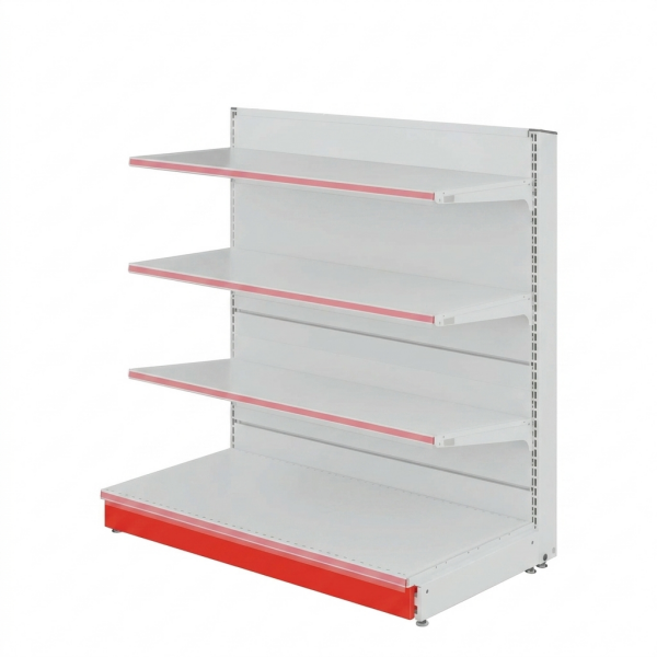 Market Rafı Tekli Orta Reyon 138 x 55 cm – 1 Taban + 3 Üst Raf