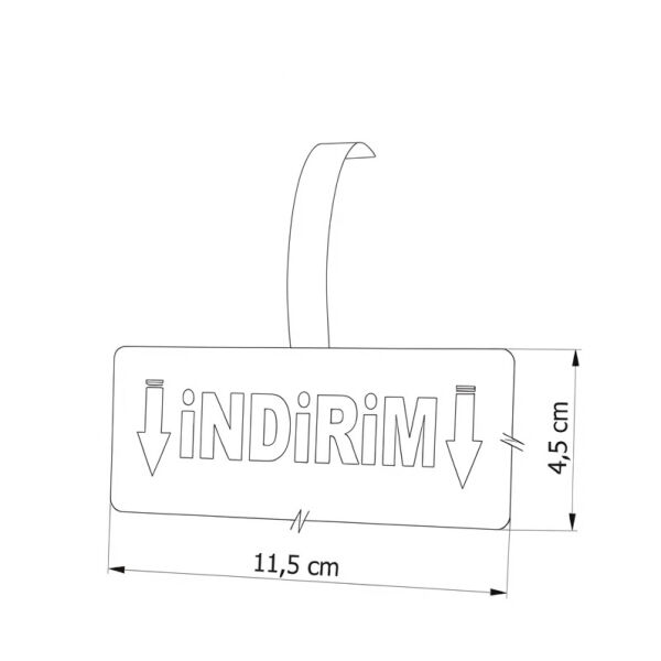 Sarkıtmalı İndirim Etiketi IE 416-1 (25'li Paket)