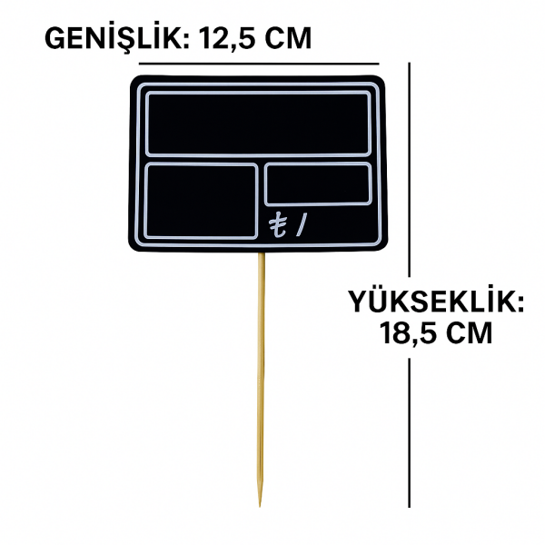 Ahşap Saplamalı büyük kare (10 Lu Paket)