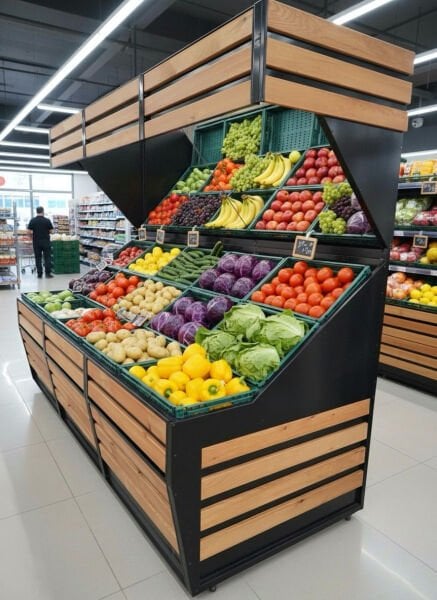 Ahşap Meyve Sebze Tezgahı (Mt)