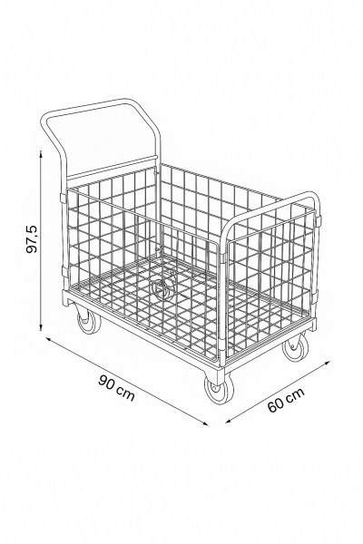 Koli Taşıma Arabası Konteyner Tipi Demonte