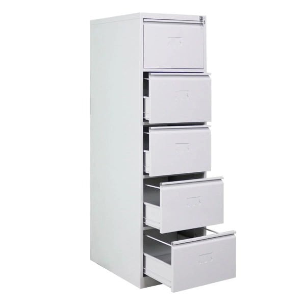 Fünf-Karteischrank aus Metall - Personalschrank