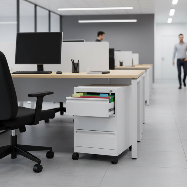 Metal Keson Dosya Dolabı 3 Çekmeceli Gri Ofis Dolabı
