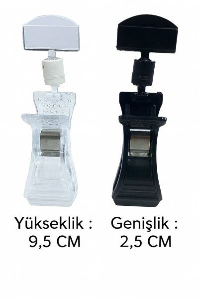 Büyük Mandallı Etiket Tutucu (10 Lu Paket)