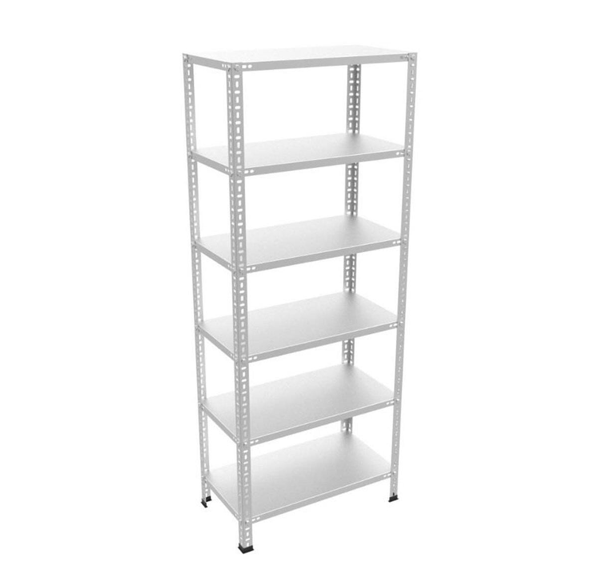 Depo Rafı Cıvatalı Çelik Raf Sistemi 6 Katlı 31x93x200 cm