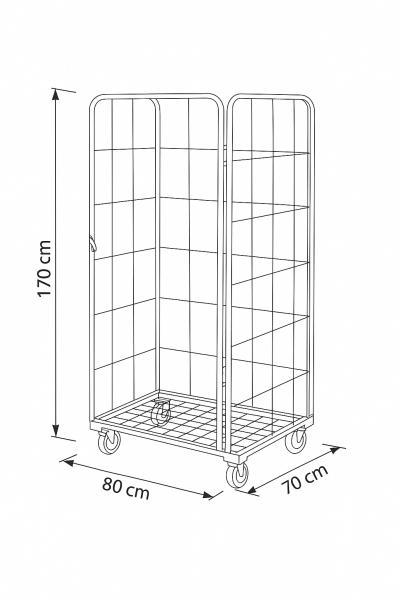 Rulot Tip-4 Kapılı 070X080X170 Cm